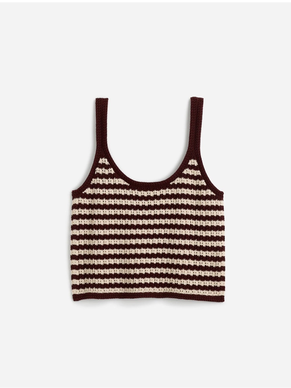 NWOT Madewell Open-Stitch Sweater Tank in Sand Stripe